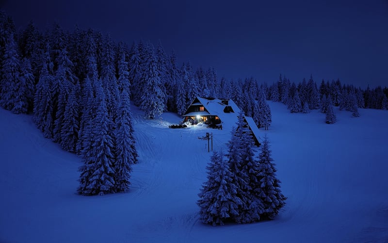 Mystical Cottage in Winter